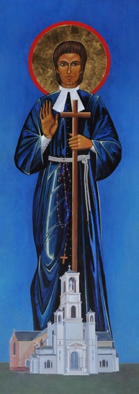 St Louis Marie Grgnion de Montfort : icône de l'église de Montfort sur Meu