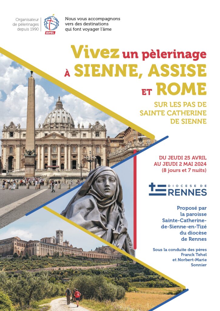 Affiche Sienne-Assise-Rome 2024