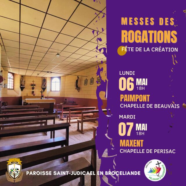 Messes des Rogations et fête de la Création les 6 et 7 mai 2024 à Beauvais (Paimpont) et Périsac (Maxent)